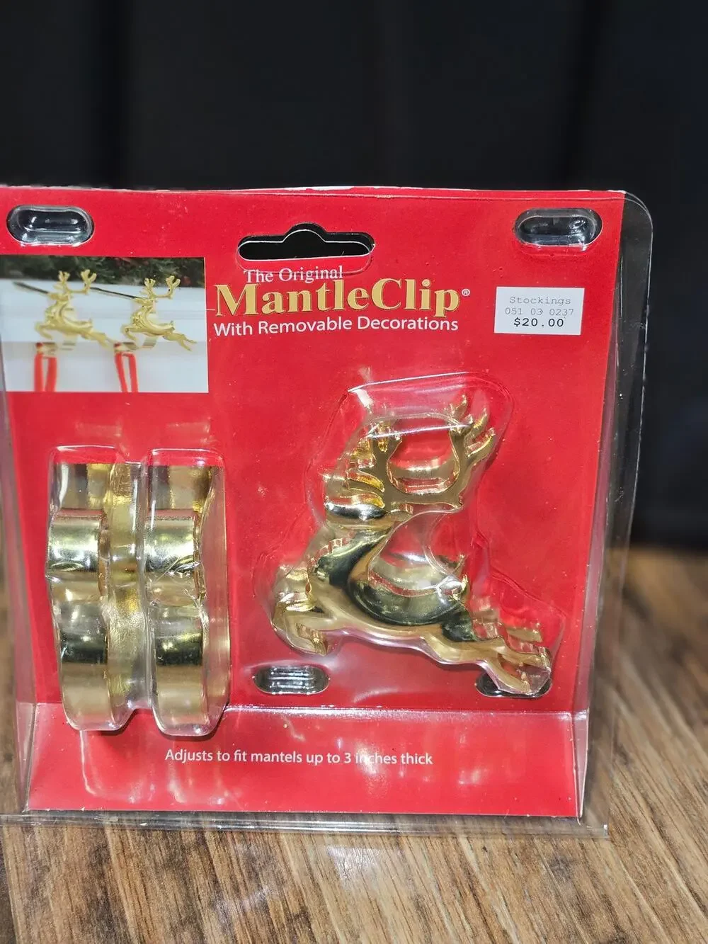 2-pack Reindeer MantleClip Stocking Holders